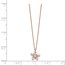14K Rose Gold CZ Snowflake w/ 1in ext. Necklace - 16 in.