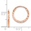 14k Rose Gold D/C Square Tube Endless Hoop Earrings - 14.75 mm
