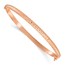 14K Rose Gold Diamond Cut 4mm Hinged Bangle