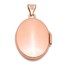 14k Rose Gold Domed Oval Locket - 21 mm