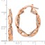 14K Rose Gold Glimmer Infused Twisted Hoop Earrings - 30 mm