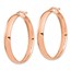 14k Rose Gold High Polished 5 mm Hoop Earrings - 45 mm