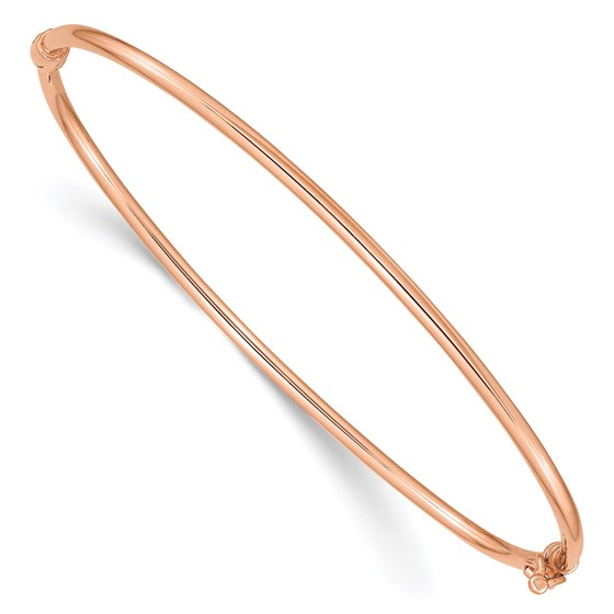 14K Rose Gold Hinged Bangle Bracelet - 7 in. 14K Rose Gold Hinged Bangle Bracelet - 7 in.