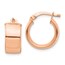 14k Rose Gold Hoop Earrings - 7 mm