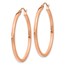 14k Rose Gold Lightweight Square Tube Hoop Earrings