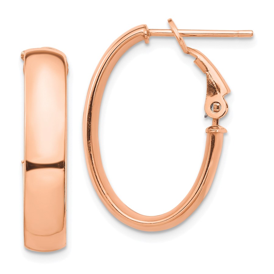 Omega back hoop earrings Clearance