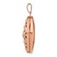 14k Rose Gold Oval w/Diamond Vintage blk interior Locket - 21 mm