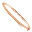 14k Rose Gold Polished Diamond Cut Hinged Bangle Bracelet