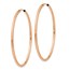 14k Rose Gold Polished Endless 2 mm Hoop Earrings - 48 mm