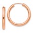 14k Rose Gold Polished Endless Tube Hoop Earrings - 24.75 mm