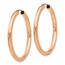 14k Rose Gold Polished Endless Tube Hoop Earrings - 34.25 mm