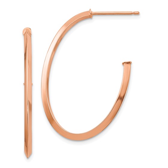 14k Rose Gold Polished Fancy Post Dangle Earrings 14k Rose Gold Polished Fancy Post Dangle Earrings