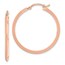14K Rose Gold Polished Hoop Earrings - 32.75 mm