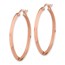 14K Rose Gold Polished Hoop Earrings - 32.75 mm