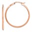 14K Rose Gold Polished Hoop Earrings - 39 mm