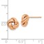 14K Rose Gold Polished Love Knot Post Earrings - 9 mm