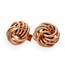 14k Rose Gold Polished & Textured Love Knot Post Earrings