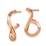 14K Rose Gold Polished Twisted Post Dangle Earrings - 22 mm