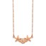 14K Rose Gold Sand Dollar Starfish Necklace - 17 in.