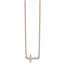 14K Rose Gold Sideways Cross 18in Necklace - 18 in.