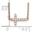 14K Rose Gold Sideways Cross 18in Necklace - 18 in.