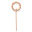 14K Rose Gold Small Script Letter I Initial Charm