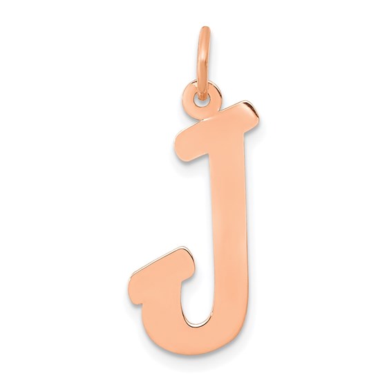 14K Rose Gold Small Script Letter J Initial Charm 14K Rose Gold Small Script Letter J Initial Charm