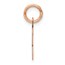 14K Rose Gold Small Script Letter K Initial Charm