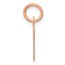 14K Rose Gold Small Script Letter M Initial Charm