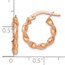 14K Rose Gold Twisted Hoop Earrings - 16 mm
