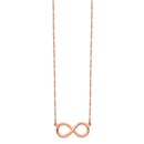 14K Rose Polished Infinity Necklace - 16.5 in.