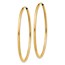 14k Solid Gold 1.5 mm Polished Round Endless Hoop Earrings