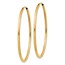 14k Solid Gold 1.5 mm Polished Round Endless Hoop Earrings