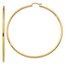 14k Solid Gold 2 mm Polished Round Hoop Earrings (65 mm)