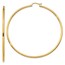 14k Solid Gold 2 mm Polished Round Hoop Earrings (65 mm)