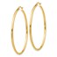 14k Solid Gold 2 mm Polished Round Hoop Earrings
