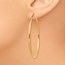14k Solid Gold 2 mm Polished Round Hoop Earrings