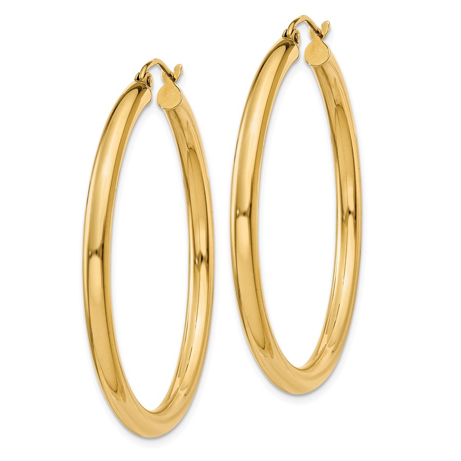 Plain round gold earrings Outlet
