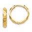 14k Solid Gold Diamond Cut Hoop Earrings