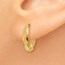 14k Solid Gold Diamond Cut Hoop Earrings