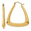 14k Solid Gold Fancy Hoop Earrings