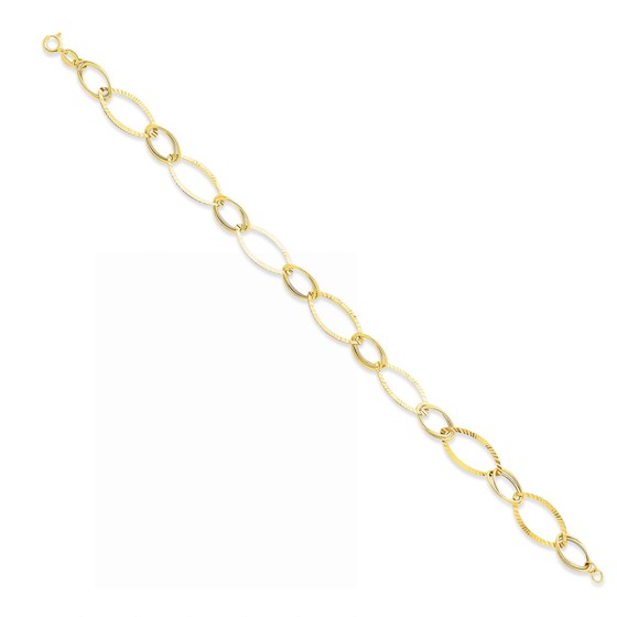 14k Solid Gold Fancy Link Bracelet 14k Solid Gold Fancy Link Bracelet