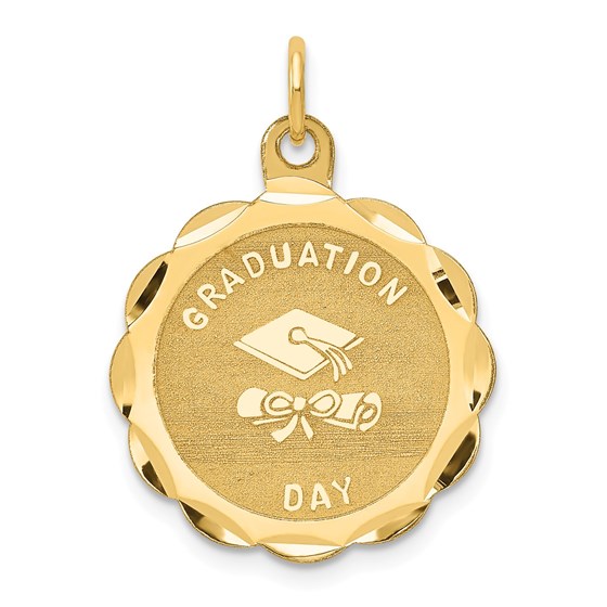 14k Solid Gold Graduation Day Charm - 1233A 14k Solid Gold Graduation Day Charm - 1233A