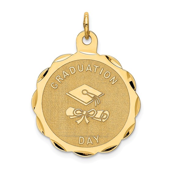 14k Solid Gold Graduation Day with Diploma Charm - 1235A