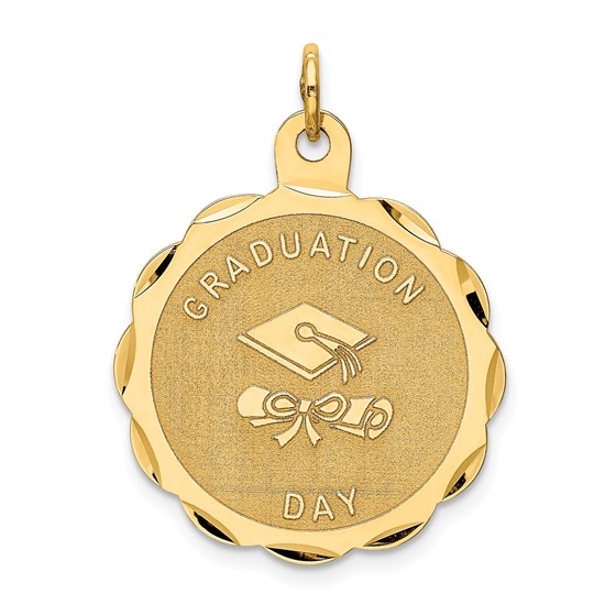 14k Solid Gold Graduation Day with Diploma Charm - 1235A 14k Solid Gold Graduation Day with Diploma Charm - 1235A