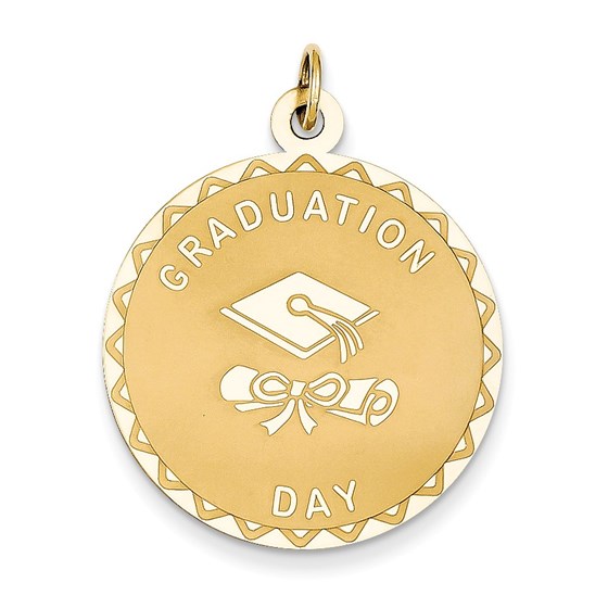 14k Solid Gold Graduation Day with Diploma Charm - 1236A 14k Solid Gold Graduation Day with Diploma Charm - 1236A