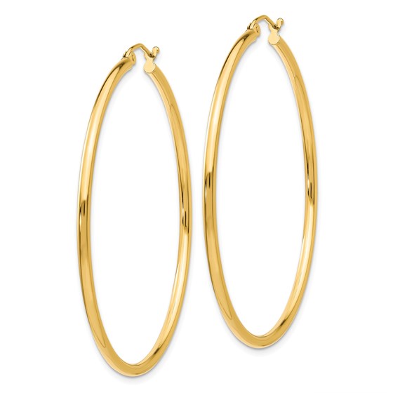 14k Solid Gold Lightweight Tube Hoop Earrings 14k Solid Gold Lightweight Tube Hoop Earrings