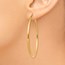 14k Solid Gold Lightweight Tube Hoop Earrings