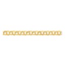 14k Solid Gold Lite 8 mm Triple Link Charm Bracelet