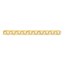 14k Solid Gold Lite 8 mm Triple Link Charm Bracelet
